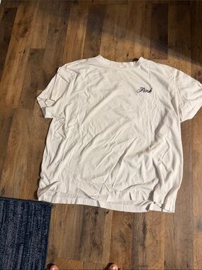 PINK Victoria's Secret White Crew Neck Logo Tee oversized sleep shirt